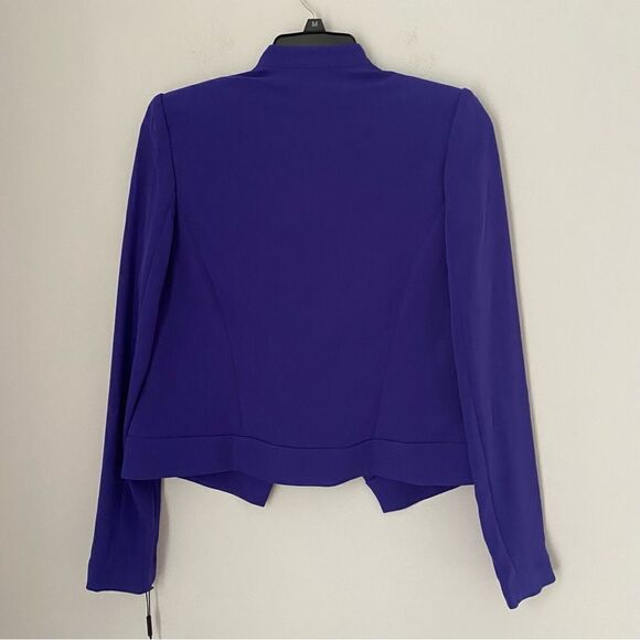 Calvin Klein Women’s Royal Blue Waterfall Front Softshell Cropped Jacket 2P - Picture 3 of 3
